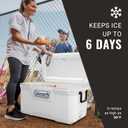Coleman Marine Cooler with Fully Insulated UV Guard Lid & Body, Keeps Ice for 3+ Days, Great for Boating & Fishing, 100qt Wheeled