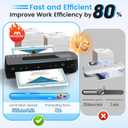 Laminator Machine, A4 Laminators Hot & Cold with 20 Laminating Sheets and Trimmer, 9 Inch Laminating Machine for Office, School, Business and Home