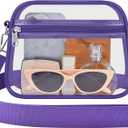 Clear Bag for Stadium Events - Stadium Approved Small Mini Clear Purse, Women's Top-Handle Handbags for Sports Concerts