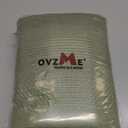 OVZME Sage Green Shower Curtain for Bathroom, Boho Linen Textured Shower Curtain with Tassel, Rustic Striped Heavy Duty Vintage Country Bathroom Curtain, 72Wx72L Inches