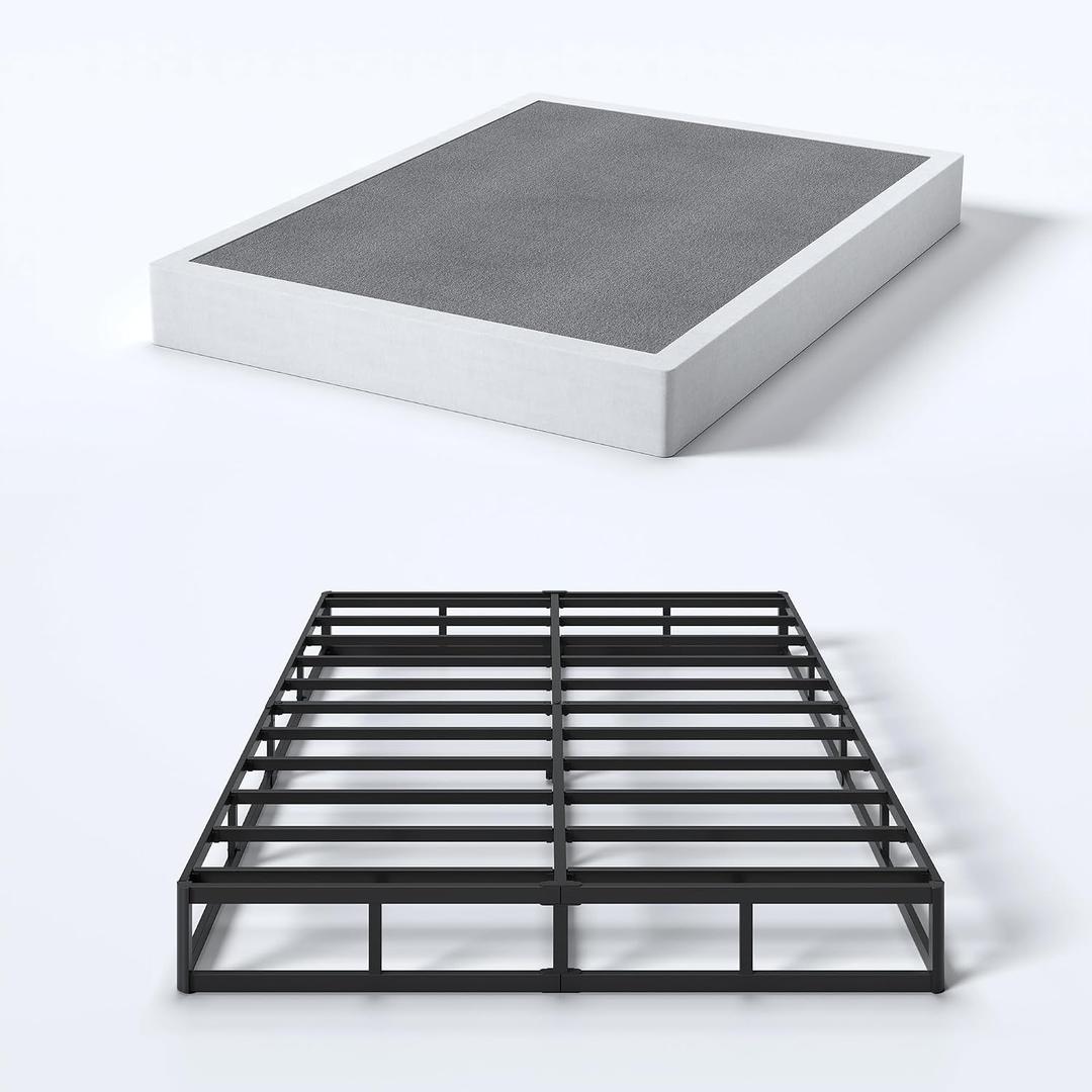YORMDMO 8 Inch Queen Box Spring, High Profile Queen Size Box Spring Only, Sturdy Metal Frame Mattress Foundation, Easy Assembly, Noise-Free