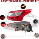Tail Light Compatible with Ford Focus Sedan 2012 2013 2014 with Bulb Replace FO2819151 (Right Passenger Side)