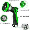 2 x Garden Hose Nozzle Spray Nozzle,10 Hose Metal Duty Watering Patterns Thumb Control On Off Valve, High Pressure Nozzle Sprayer for Watering Plants, Car Wash,Cleaning,Showering Pets, 4.8 x 8.5 x 2.6 inches