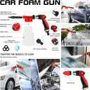 AUTODECO 40Pcs Car Wash Detailing Kit Cleaning Kits with Foam Gun Sprayer Vacuum with Long Cord Drill Brush Large Wash Mitt Towels Complete Interior Exterior Car Washing Supply Set Black