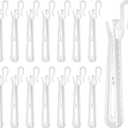 150 Pcs Adjustable Curtain Hooks Plastic Curtain Hooks for Drapes, Ratchet System Pinch Pleat-Curtain Hook Drapery Pin Hook for Window Door Shower Curtains