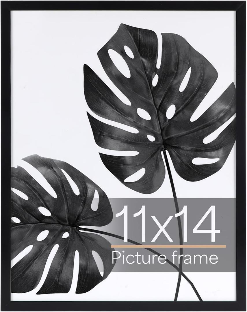 Giftgarden 11x14 Picture Frame Black, 11 by 14 Thin Photo Frame for Wall Tabletop Display, Single