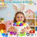 SpringFlower Easter Basket Stuffers, 24 Pack Easter Egg Fillers with Realistic Animal Figures Toys for Easter Egg Hunt, Ideal Easter Party Favors Gifts for Kids
