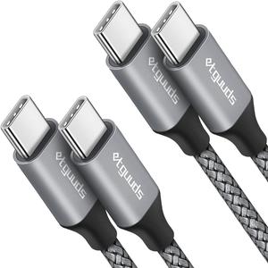 etguuds USB C to USB C Cable 3ft, 2-Pack 60W USBC to USBC Cord, Type C to C Charger Cable Fast Charging for iPhone 17 16 15 Pro Max Plus Air, Samsung Galaxy S25 S24 S23, for MacBook/iPad, Pixel