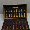 AMEROUS High Polymer Weighted Chess Pieces with 4.25'' King - 2 Extra Queens - Gift Package, Standard Tournament Chessmen for Chess Board or Replacement of Missing Pieces (Chess Pieces Only)