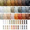 Syhood 24 Colors Zipper Repair Kit, #5 Nylon Coil Sewing Zippers Sewing Supplies Zipper Tape Zippers by The Yard with 96 Pcs Zip Pulls Sliders Purse Hardware for Bags Making(24yard,Brown Series)