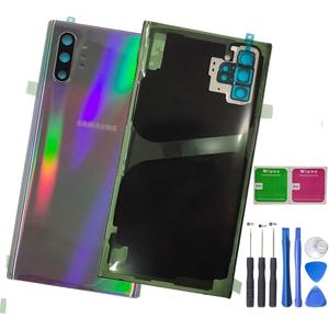 Galaxy Note10 Plus Back Cover Glass Housing Door Replacement with Camera Lens Parts for Samsung Galaxy Note10+ SM-N975F/DS SM-N975U SM-N975U1 5G +Tools (Aura Glow)