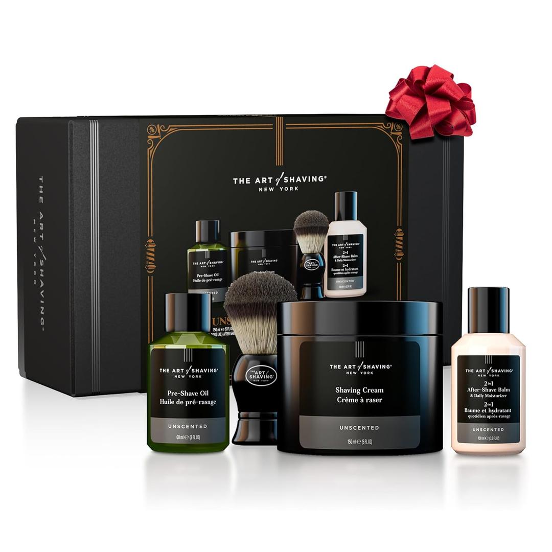 The Art of Shaving Shaving Kit for Men - The Perfect Gift for The Perfect Shave with Shaving Cream, Shaving Brush, After Shave Balm, & Pre Shave Oil