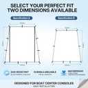 5x7x7ft Boat Sun Shades Canopy Marine Awning Waterproof Boat T Top Canvas Replacement Center Console Sunshade Extension 600D Oxford Cloth for Outdoor Fishing Yacht (Not Included Rods)