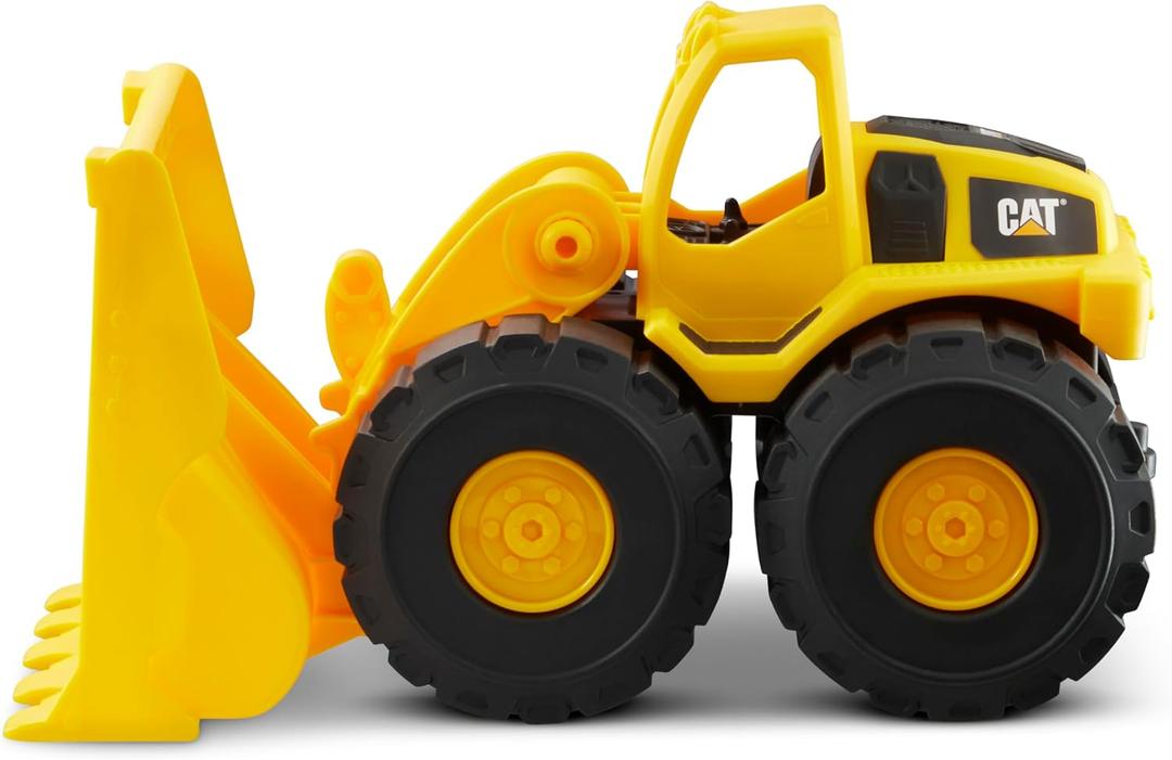 CAT Construction Toys, Construction Fleet 10" Front Loader Toy - HeavyDuty Plastic, Working Bucket & FreeRolling Wheels, Indoor/Outdoor Sandbox Vehicle for Toddlers & Kids Ages2+