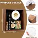 9.8'' Pet Memorial Shadow Box Brown Pet Sympathy Frame Set Rustic Collar Holder Picture Frame Dog Cat Sympathy Gift for Pet Lover as Loss Pet Remembrance Memory Keepsake