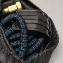 Kotto 100 ft Flexible Garden Hose, Water Hose for Outside with 10 Spray Nozzles, Brass Connector, Leak-Proof, Blue