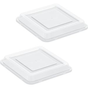 E-far Square Bakeware Lid, 2-Pack Plastic Food Storage Replacement Cover Set, Fits for E-far 8 x 8 -Inch Baking Pan