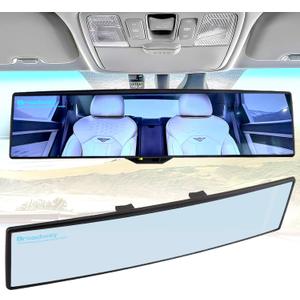 Broadway Rear view Mirror Wide Angle Panoramic Anti Glare Blindspot Accessories Universal Interior Car Convex Mirror for Car SUV Trucks Blue