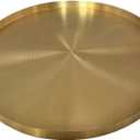 Round Gold Tray,12.6 Inch Brass Decorative Tray for Modern Home,Stainless Steel Serving Tray for Vanity Organizer,Perfume, Coffee Table, Kitchen and Bathroom