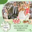 3Pcs Thank You Melamine Serving Tray 10 Inch Round Serving Platters Thank You for Celebrating with Us Food Tray for Wedding Birthday Baby Shower Party Favor Supplies