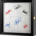 Silipull 15'' Baseball Base Display Case Cabinet 16.5" W x 16.5" H Wall Mount Wooden Box Holder W/98% UV Acrylic Door Lockable Storage Display Box for Collection