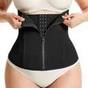 Gotoly Waist Trainer for Women Zipper Corset Shapewear Tummy Control Faja Body Shaper Waist Cincher Workout Girdle   XX-Large