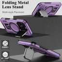 MMHUO for iPhone 16 Pro Case with Adjustable Camera Protector & Screen Protector,[Compatible with MagSafe] [Military Grade Protection] Shockproof Phone Case for iPhone 16 Pro,Purple