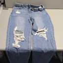 Floerns Women's Ripped Y2K Stretchy Straight Leg Denim Pants with Pocket (Medium)