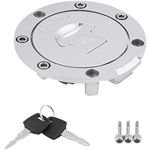 Qiilu Locking Fuel Gas Cap Compatible with CBR600RR 2003-2014 CBR600F4 F4i 2001-2006, Helmet Compatible Tank Cover with 2 Keys