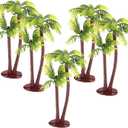 5Pcs Imitation Palm Tree Tropical Mini Palm Mini Tree Figurines Rainforest Diorama Supplies Fake Palm Fairy Garden Outdoor Toys Coconut Indoor Banquet Hawaii