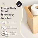 Bamboo Toilet Paper Holder & Bathroom Organizer by Alder Row, Freestanding Toilet Tissue Holder, Modern & Minimalistic Bathroom Storage Solution, 
Item Dimensions L x W	16"L x 6.4"W
Item Weight	2.4 pounds