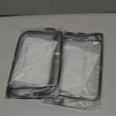 Clear Makeup Bag,2 Pack TSA Approved Toiletry Bag Travel Toiletry Bag Hanging Makeup Cosmetic bag for Women Men (Black).