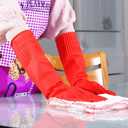 Rubber Cleaning Gloves Kitchen Dishwashing Glove 2-Pairs And Cleaning Cloth 2-Pack,Waterproof Reuseable.(Large)