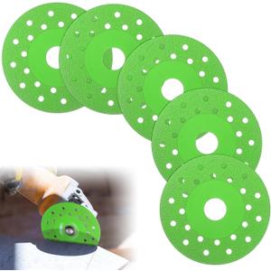 Lothee 5 Pcs Rock Slab Grinding Disc, 4 Inch Glass Cutting Disc for Angle Grinder, 1mm Thin Grinding Cutting Blade, Ceramic Tile, Marble Edge Trimming, Diamond Saw Blade Wheel for Tile Jade