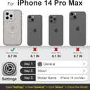Follaroma for iPhone 14 Pro Max Case, Compatible with MagSafe, Heavy Duty Shockproof Protection Phone Cases, Anti-Drop, Dual Layer Transparent Magnetic Phone Case for iPhone 14 Pro Max, 6.7", Gray