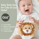 Baby Colic and Gas Relief, Heated Tummy Wrap for Newborns Belly Relief by Soothing Warmth, Baby Heating Pad Swaddling Belt Relief & Soothe Gas, Colic and Upset Stomach in Babies and Toddlers (Lion)