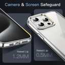 JETech Case for iPhone 15 Pro 6.1-Inch, Non-Yellowing Shockproof Phone Bumper Cover, Anti-Scratch Clear Back (Clear)