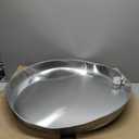Everflow AWHP24 Aluminum Water Heater Drain Pan with 1 in. - 1-1/2 in. PVC Fitting, 24 in. Diameter Chrome