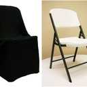 1 Pc, Lifetime Folding Chair Cover - Black Fit Plastic Folding Chair For Weddings, Birthday Celebrations, Dinner Parties