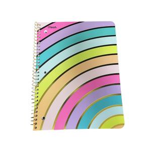 Mead Single Subject Spiral Notebook - 100 Pages - Rainbow with Gold Cover