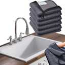 Shiny Cleaning Cloths,3pcs Shiny Drying Towels,Shower Doors Drying Towels,12 * 10in Streak Free Glass Window Car Mirror Super Absorben Microfiber Cleaning Cloths(5pcs grey12*10)