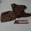 Slouchy Suede Shoulder Bags for Women Large Tote Purse Retro Soft Handbag Casual Work Ladies Top Handle Satchel 2pcs (Coffee)