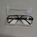 VISOONE Oversized Blue Light Blocking Glasses with Chic Square TR90 Frame and Metal Temple for Women Men Ryan