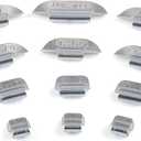 JiiinMiiin 100Pcs P Type Uncoated Lead Clip on Wheel Weights Assortment, 0.25oz, 0.5oz, 0.75oz, 1.0oz, 25Pcs for Each Style,Used for Passenger Cars, Light Trucks, SUVs, Vans, and Full-Size Pickups (Chrome)