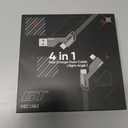 SHEZI 4-in-1 [Upgraded] USB C Cable 10FT Compatible with Lightning Cable 90 Degree, Long Fast Charging Flat Nylon Braided for iPhone 16/15 Charger Cord, Multi Charging Combo with L/USB C/USB A Ports