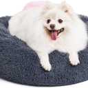 MIXJOY Orthopedic Dog Bed Comfortable Donut Cuddler Round Pet Beds Ultra Soft Washable Dog and Cat Cushion (23'', Grey-Blue)