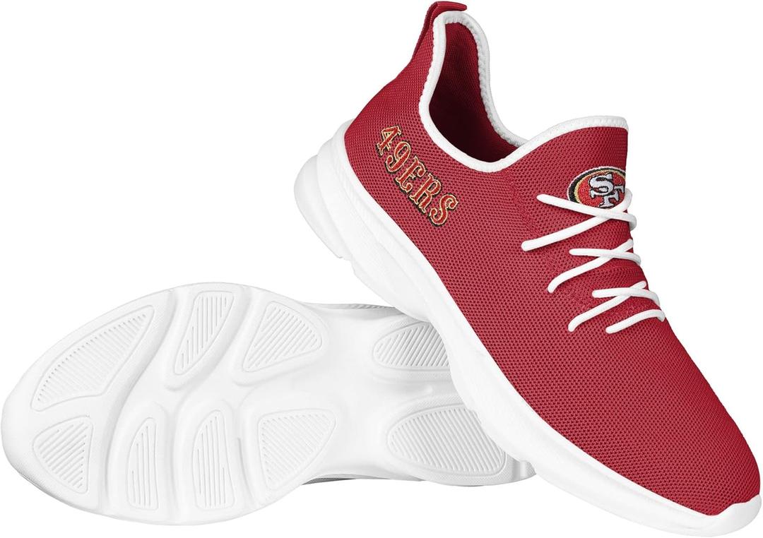 FOCO Mens NFL Team Logo Athletic Shoes Sneakers (9, San Francisco 49ers)