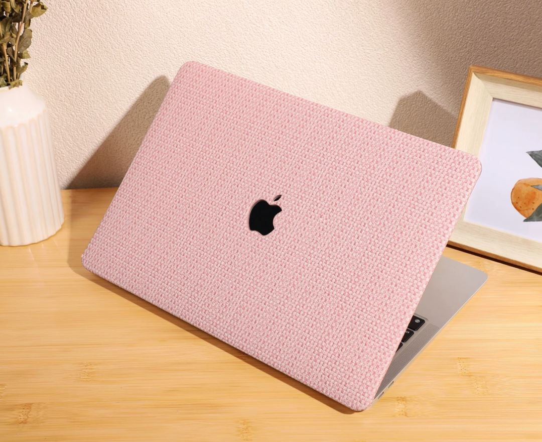Milk Pink Weave Protective Cover for MacBook 13.6" M2 Air A2681 2022 13" Pro A2338 Macbook Pro 13 14 15 16 A2485 Air 13 12 inch Laptop Case