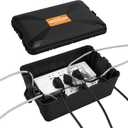 Blumway Large Outdoor Electrical Box (12.5x8.5x5 inch), IP54 Waterproof Outdoor Outlet Extension Cord Cover Weatherproof, Protect Outlet, Plug,Power Strip,Timer, Socket,Holiday Light (Black)