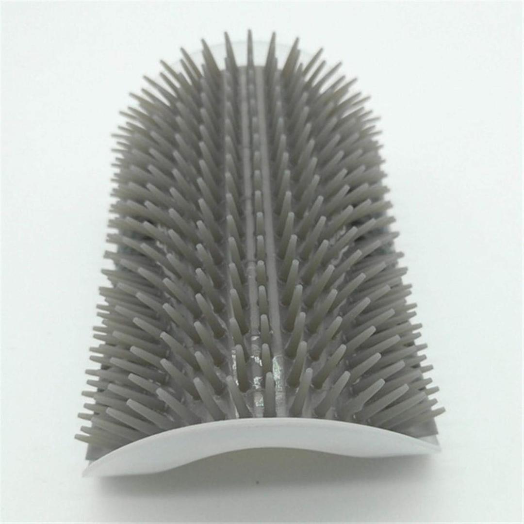 1 Long-Haired Cat Corner Brush, Facial Massage Comb, Comfortable Grooming Brush Cats Wall Toy (One Size, Gray)